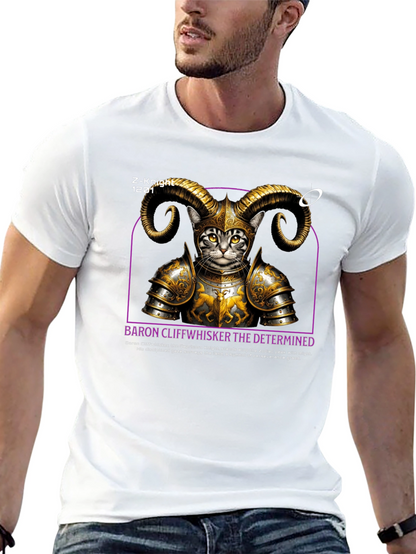 Camiseta Negra Baron Cliffwhisker Diseño Único