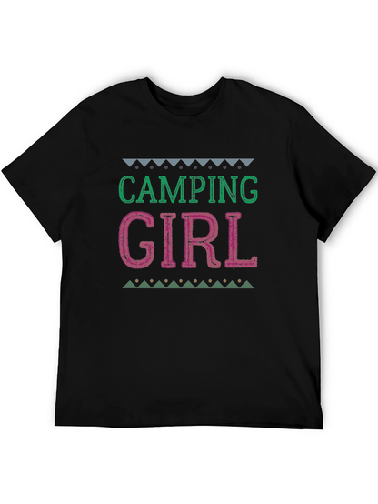 Camiseta Negra Camping Girl