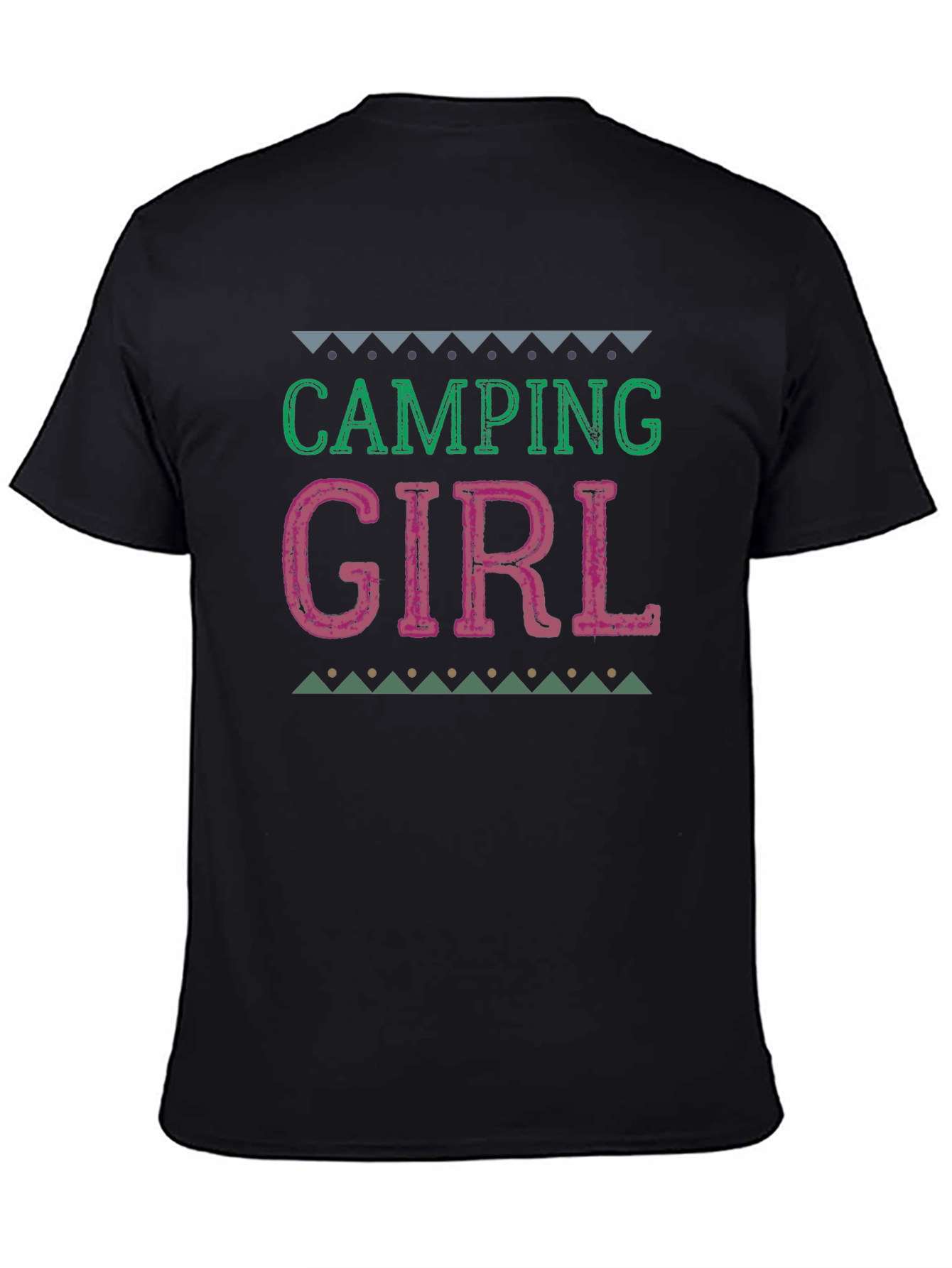 Camiseta Negra Camping Girl