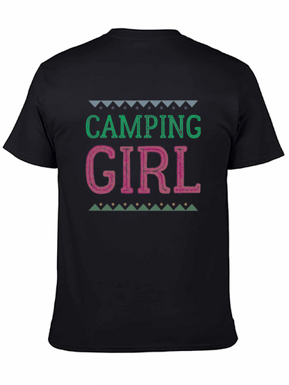 Camiseta Negra Camping Girl