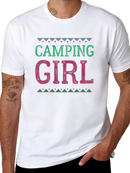 Camiseta Negra Camping Girl