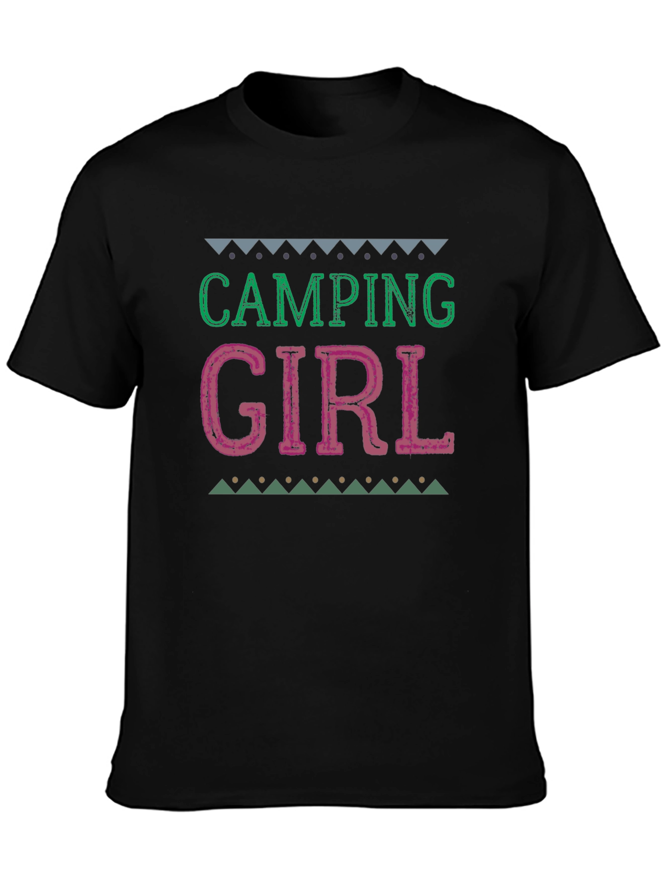Camiseta Negra Camping Girl