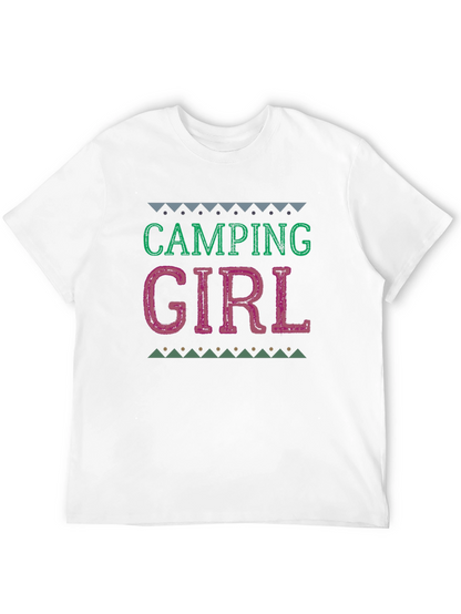 Camiseta Negra Camping Girl