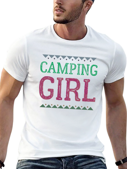 Camiseta Negra Camping Girl