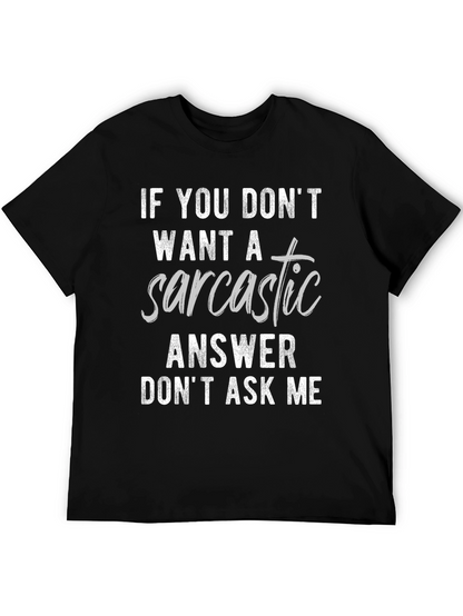 Camiseta Negra con Frase Sarcástica