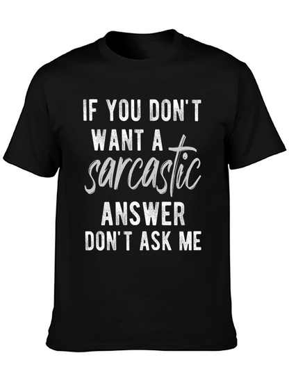 Camiseta Negra con Frase Sarcástica