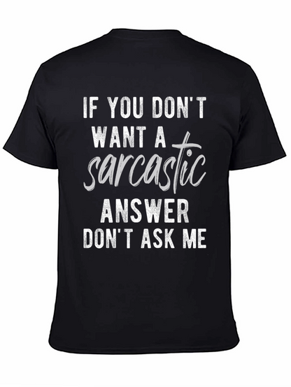Camiseta Negra con Frase Sarcástica