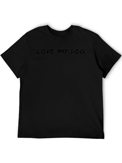 Camiseta Negra: Amo a Mi Perro - Diseño Casual