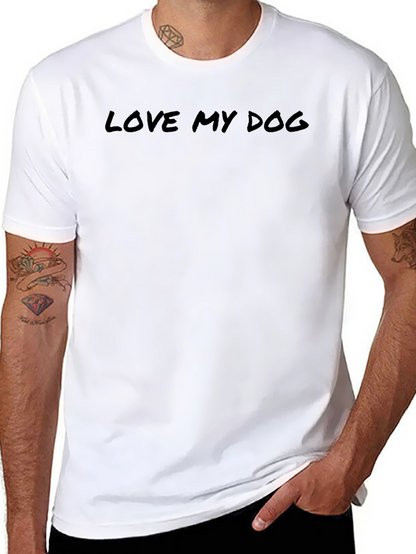 Camiseta Negra: Amo a Mi Perro - Diseño Casual