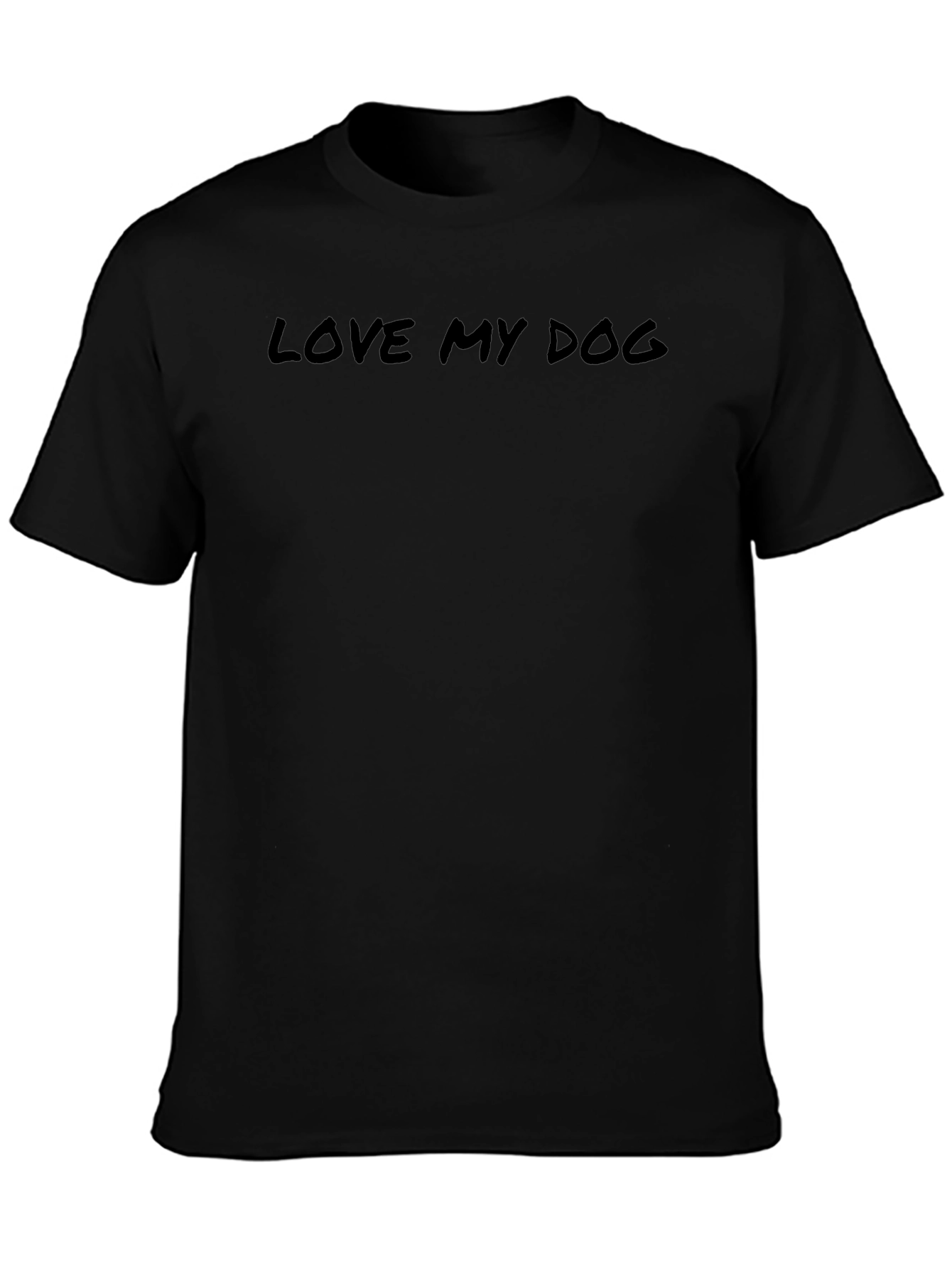 Camiseta Negra: Amo a Mi Perro - Diseño Casual