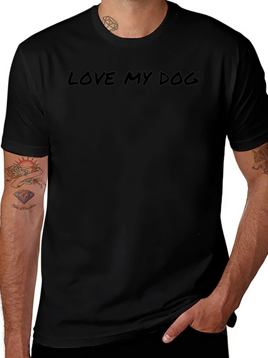 Camiseta Negra: Amo a Mi Perro - Diseño Casual