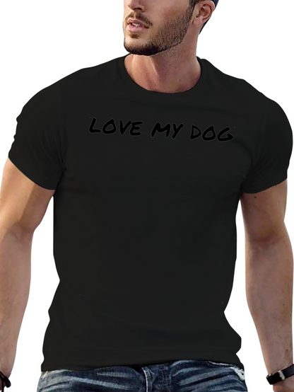 Camiseta Negra: Amo a Mi Perro - Diseño Casual