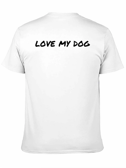 Camiseta Negra: Amo a Mi Perro - Diseño Casual