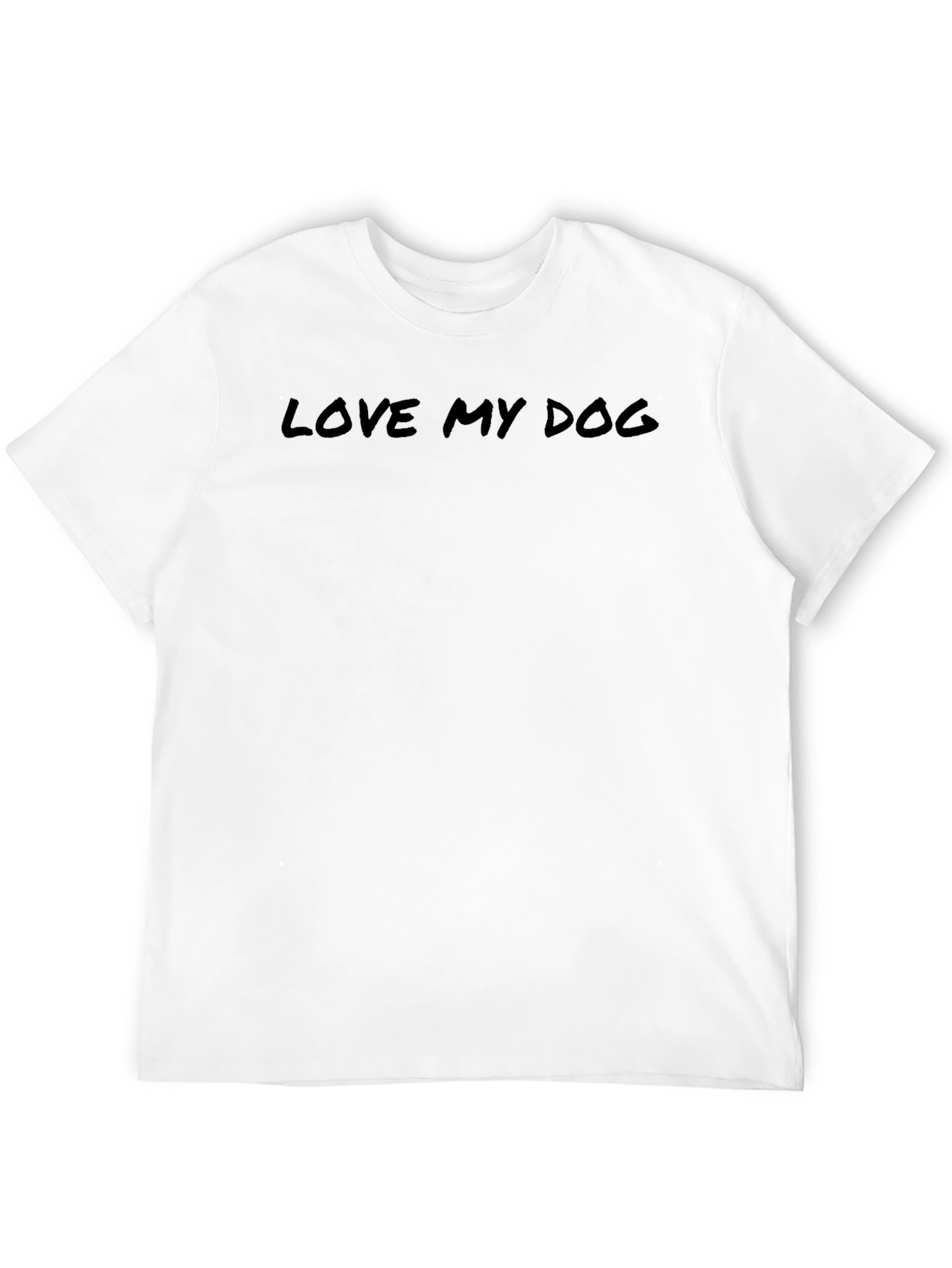 Camiseta Negra: Amo a Mi Perro - Diseño Casual