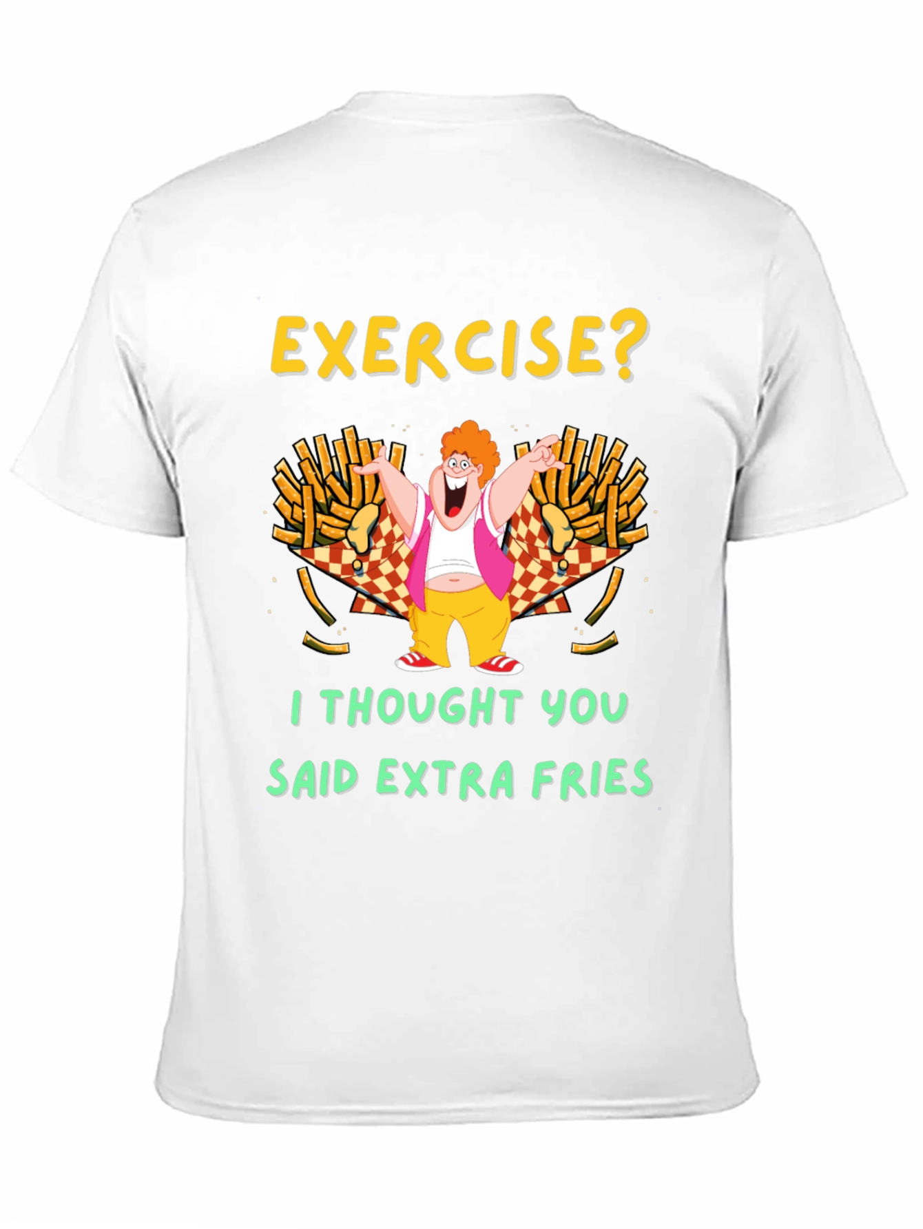 Camiseta Negra Exercise? Extra Fries