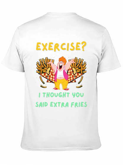 Camiseta Negra Exercise? Extra Fries