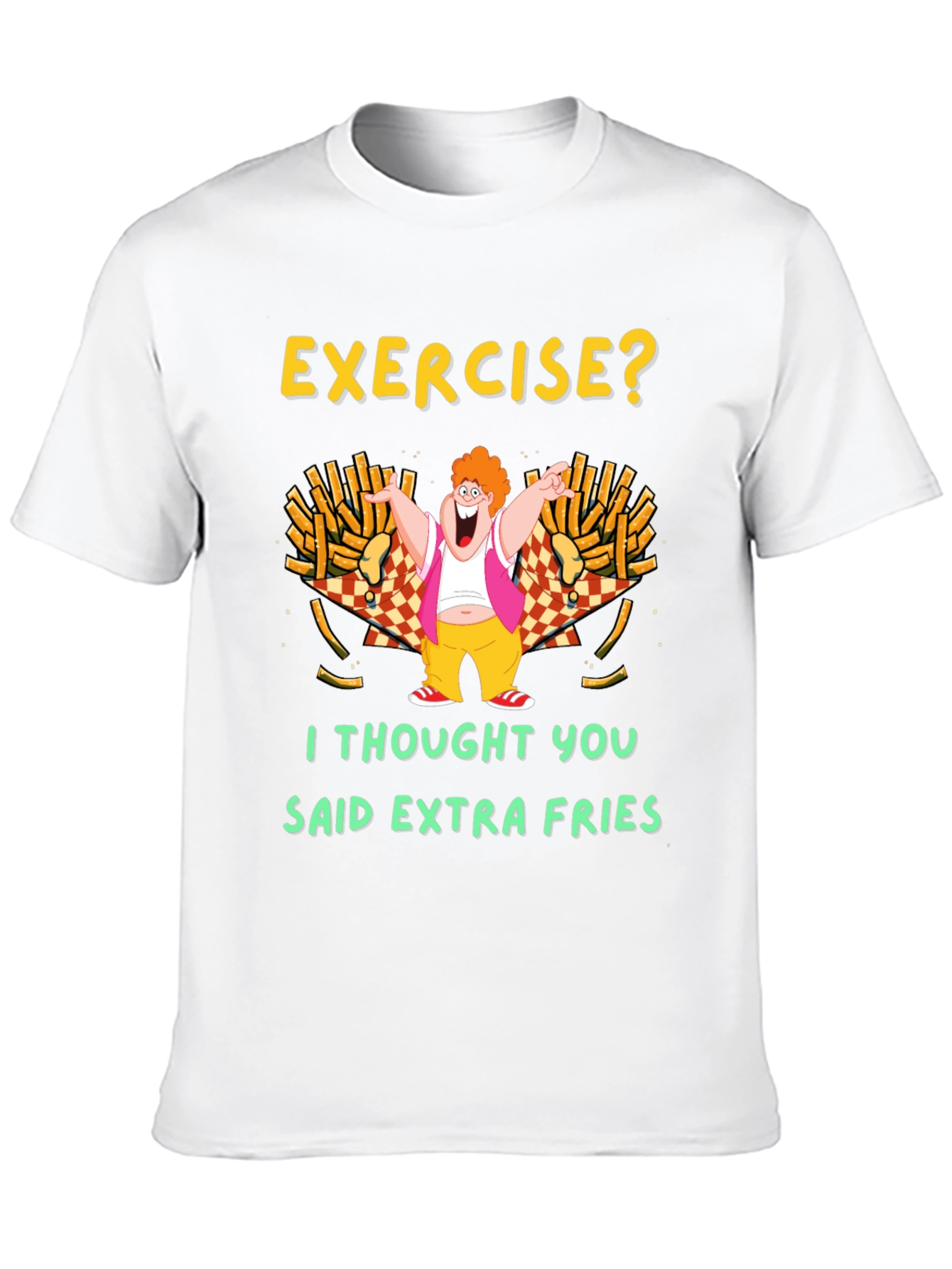 Camiseta Negra Exercise? Extra Fries