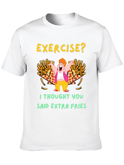 Camiseta Negra Exercise? Extra Fries