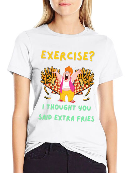 Camiseta Negra Exercise? Extra Fries