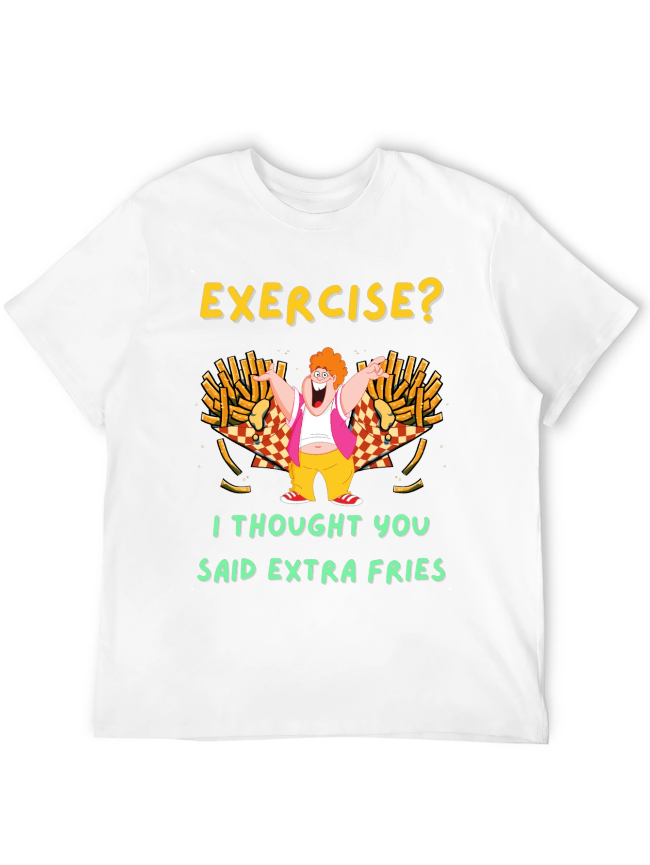 Camiseta Negra Exercise? Extra Fries
