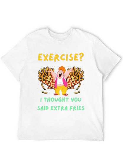 Camiseta Negra Exercise? Extra Fries