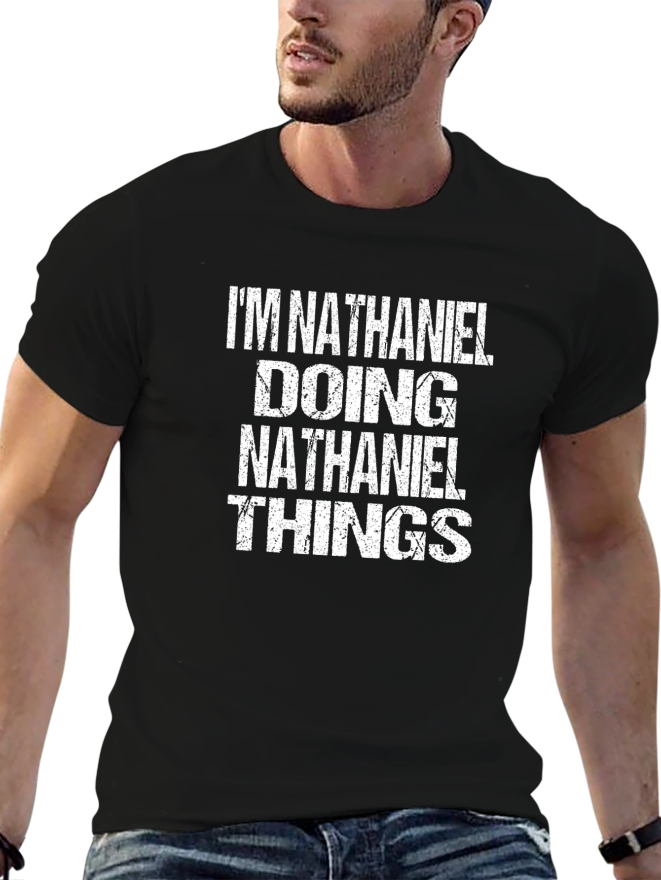 Camiseta Hombre: Im Nathaniel Doing Nathaniel Things