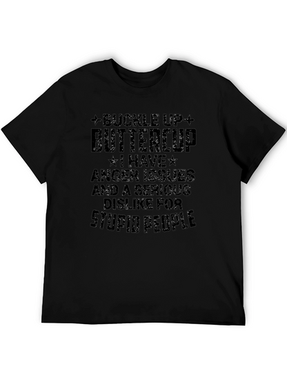 Camiseta Negra con Frase Divertida
