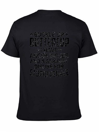 Camiseta Negra con Frase Divertida
