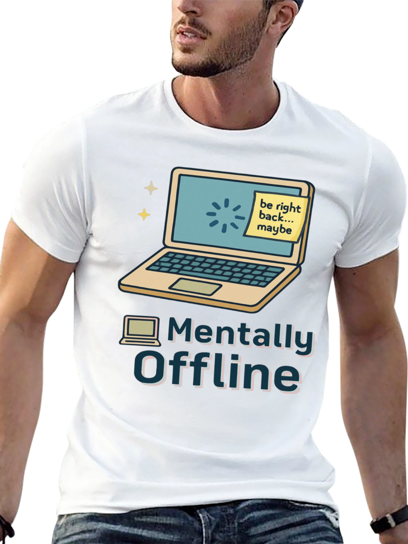 Camiseta Mentalmente Offline Diseño Informático