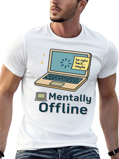 Camiseta Mentalmente Offline Diseño Informático