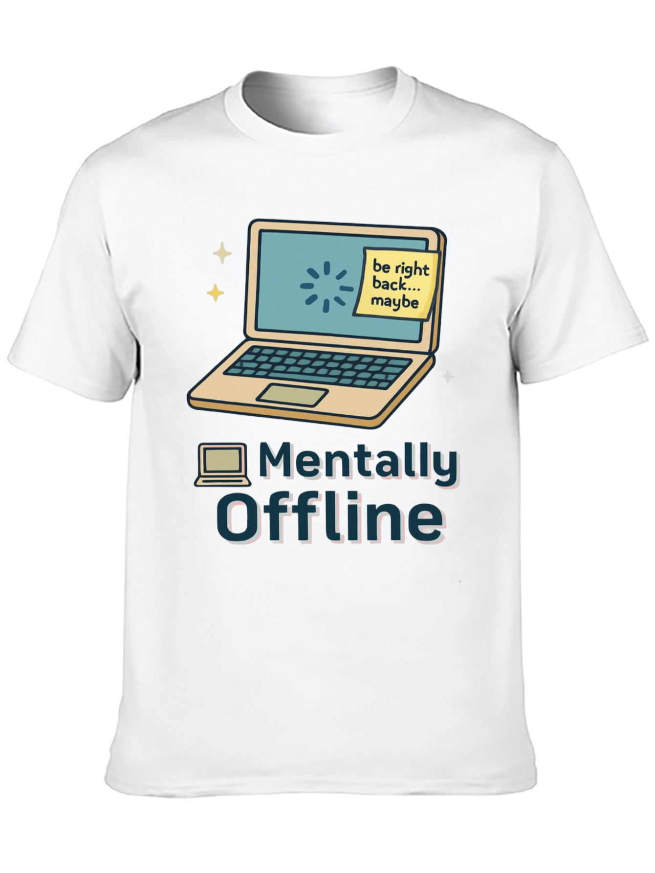 Camiseta Mentalmente Offline Diseño Informático