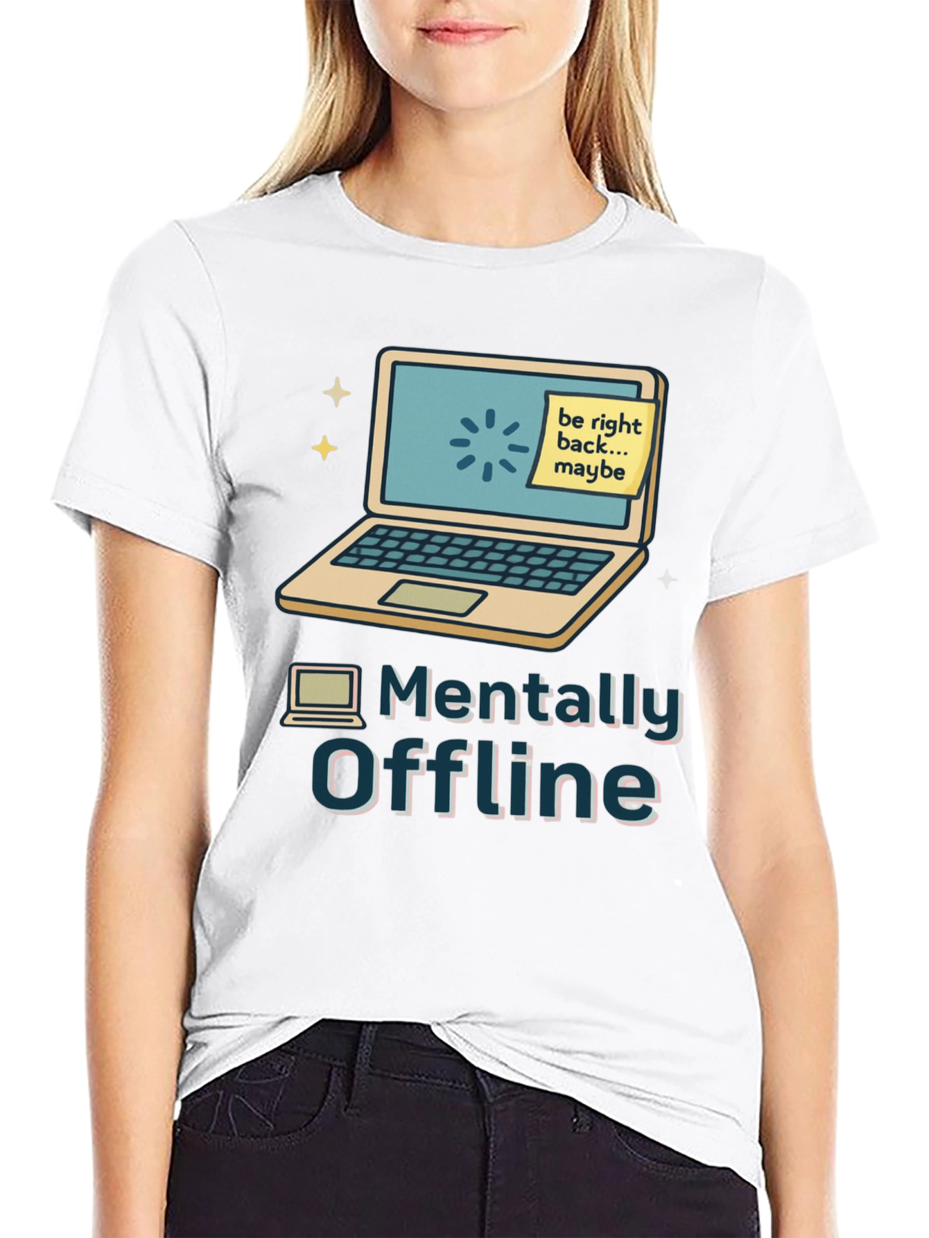 Camiseta Mentalmente Offline Diseño Informático