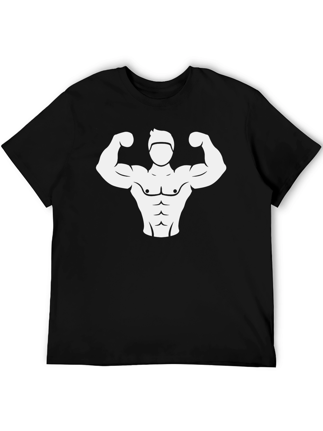 Camiseta Negra con Diseño Musculoso