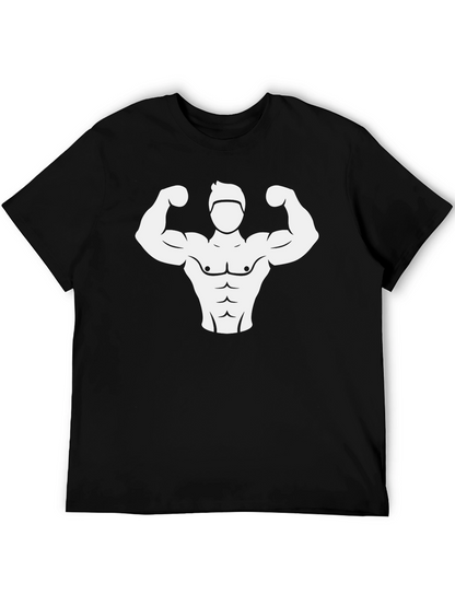 Camiseta Negra con Diseño Musculoso