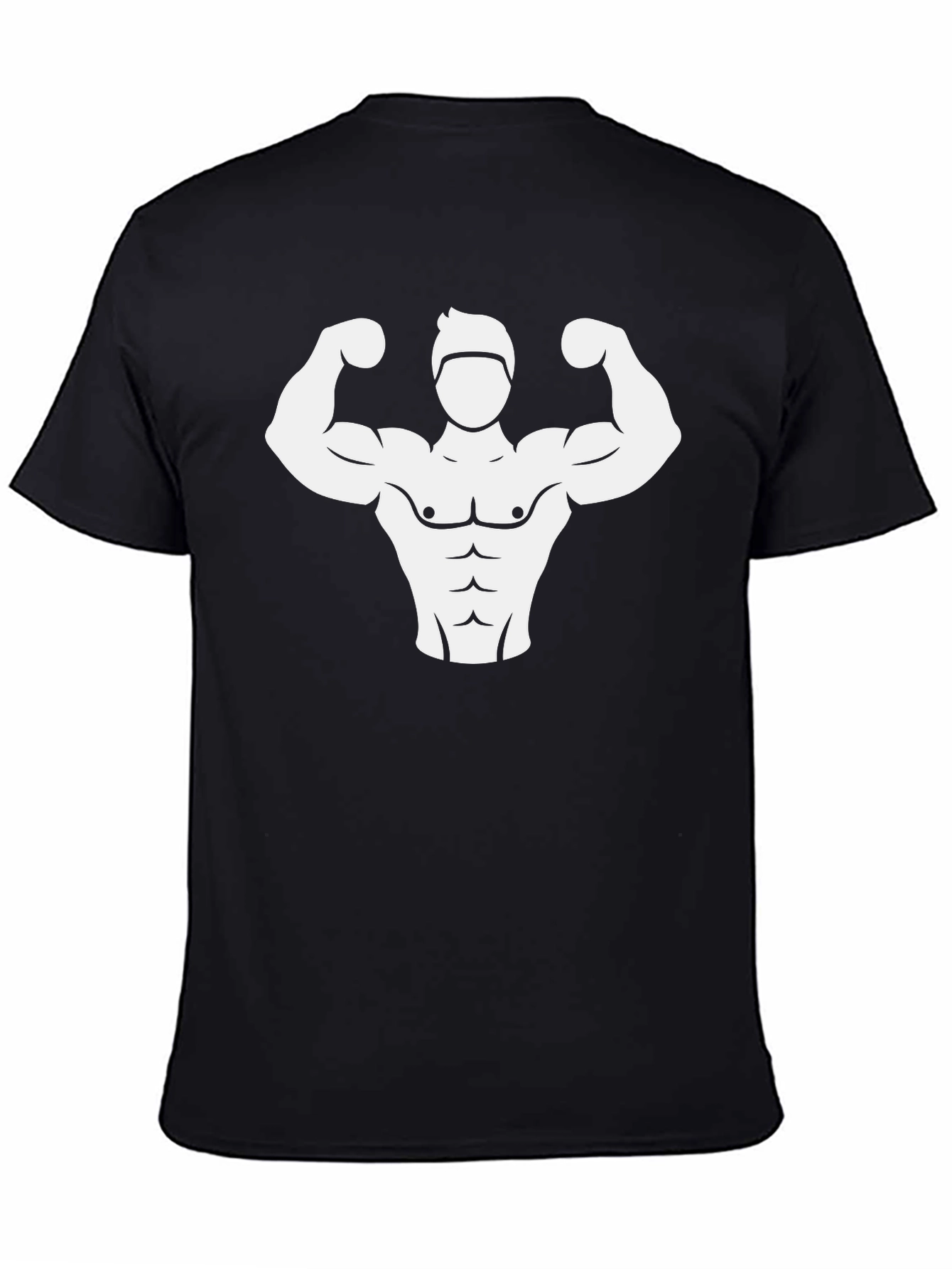 Camiseta Negra con Diseño Musculoso