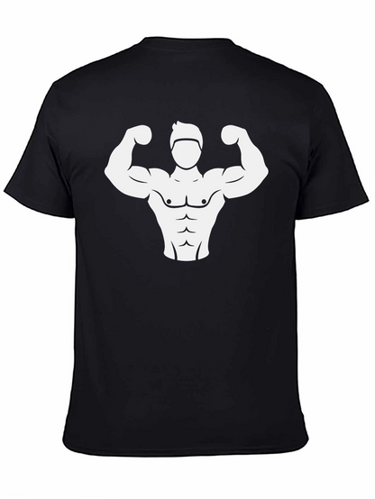 Camiseta Negra con Diseño Musculoso