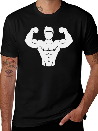 Camiseta Negra con Diseño Musculoso