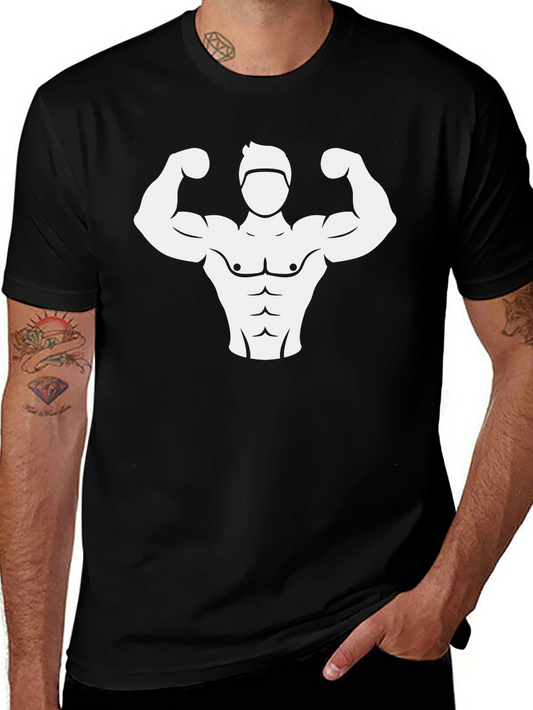Camiseta Negra con Diseño Musculoso