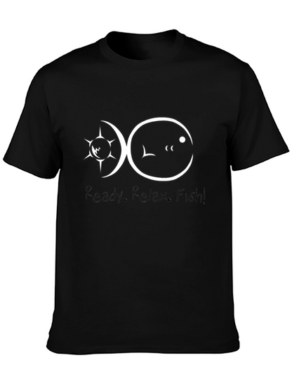 Camiseta Negra Ready. Relax. Fish!