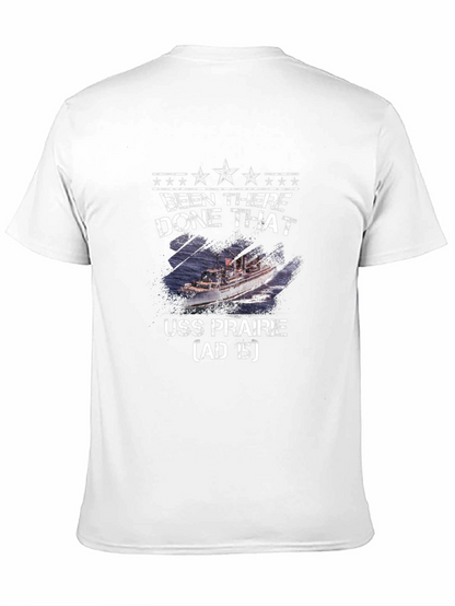 Camiseta Negra USS Prairie - Estilo Militar