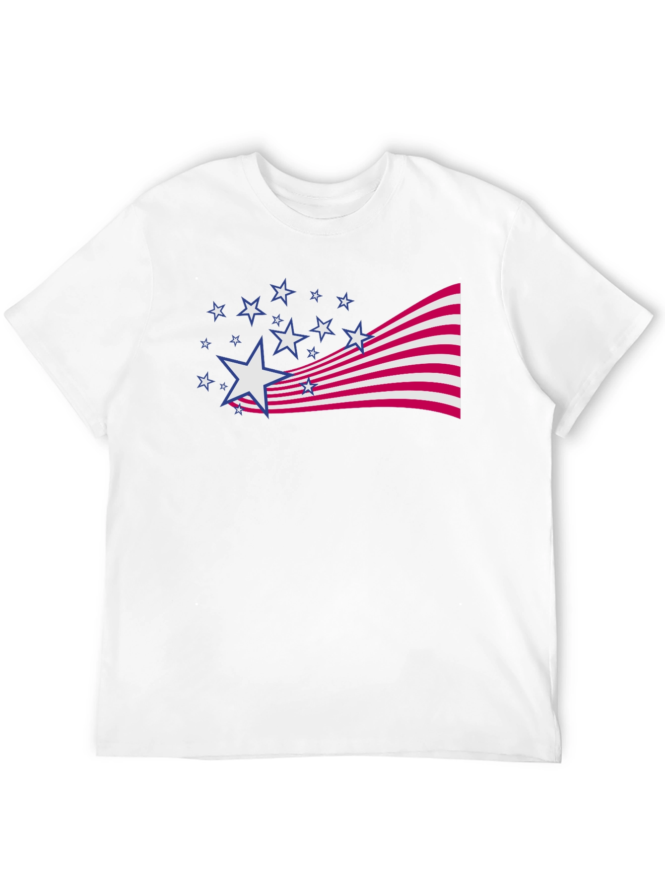 Camiseta Negra Estampado Patriótico Americano