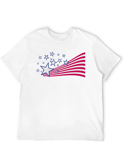 Camiseta Negra Estampado Patriótico Americano