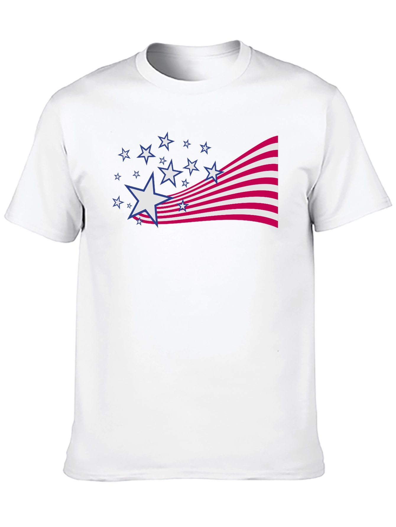 Camiseta Negra Estampado Patriótico Americano