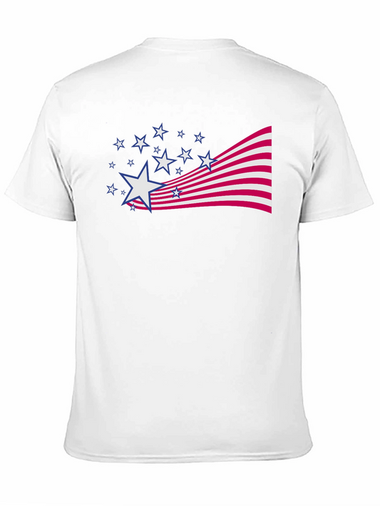 Camiseta Negra Estampado Patriótico Americano