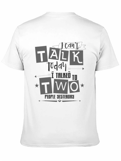 Camiseta Negra No puedo hablar hoy para Hombre
