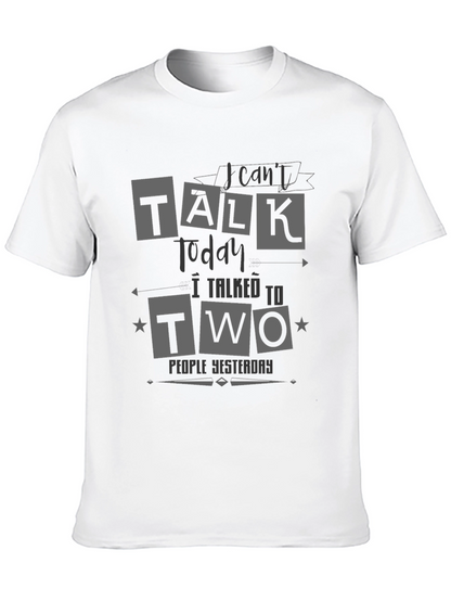 Camiseta Negra No puedo hablar hoy para Hombre