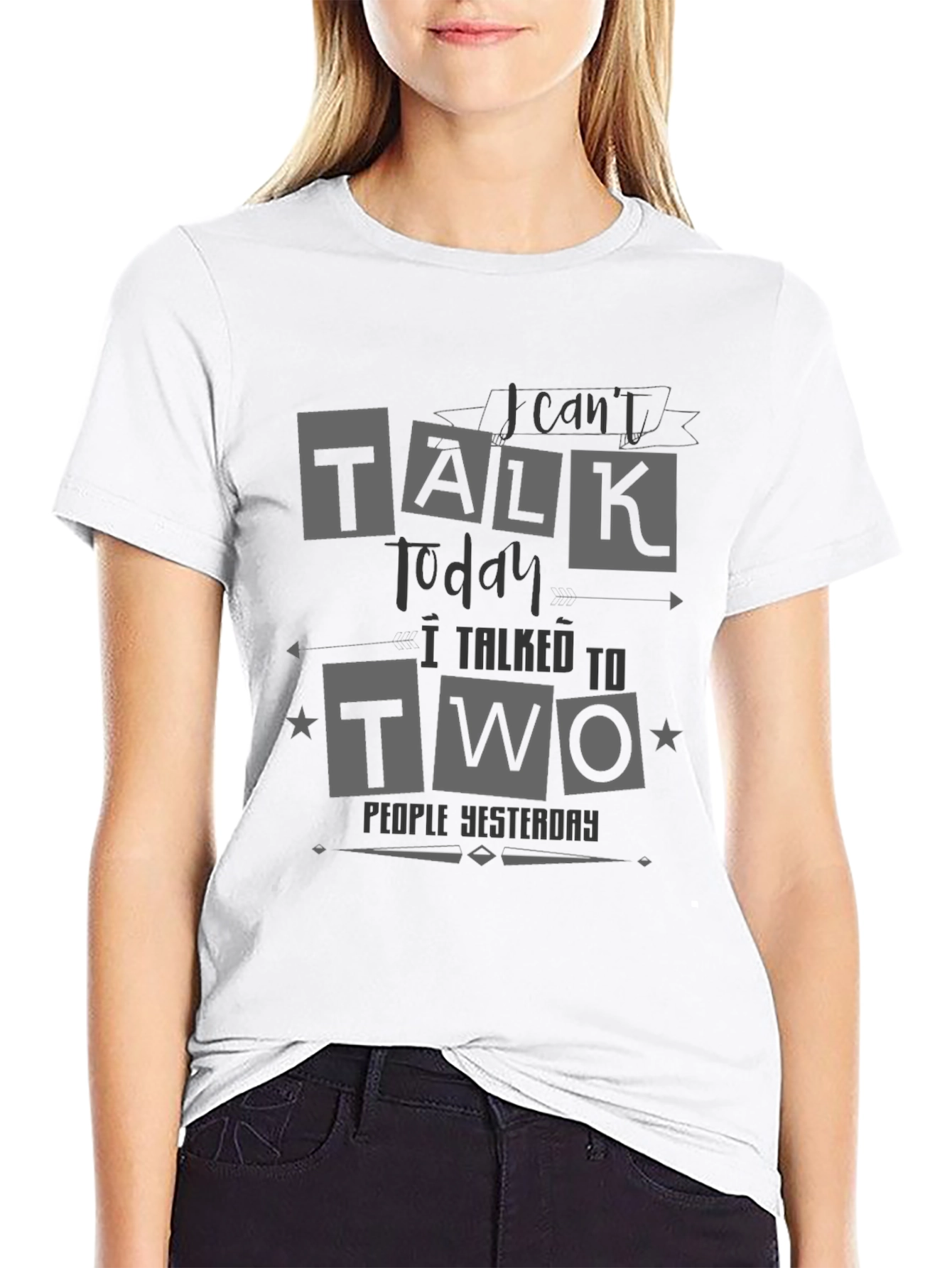 Camiseta Negra No puedo hablar hoy para Hombre