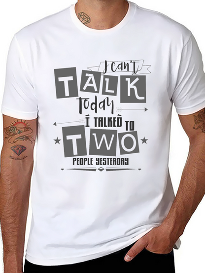 Camiseta Negra No puedo hablar hoy para Hombre