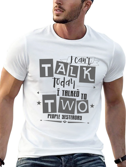 Camiseta Negra No puedo hablar hoy para Hombre