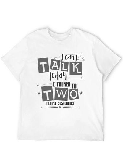 Camiseta Negra No puedo hablar hoy para Hombre